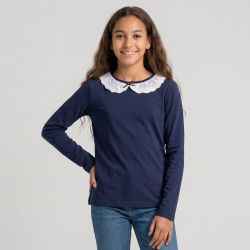 Haut manche longue blanc/rose marine cl270 4-14 ans Enfant CXL BY CHRISTIAN LACROIX