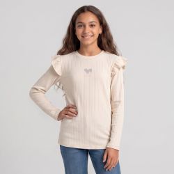 Haut manche longue beige/ noir/ rose p12 4-14 ans Enfant CXL BY CHRISTIAN LACROIX