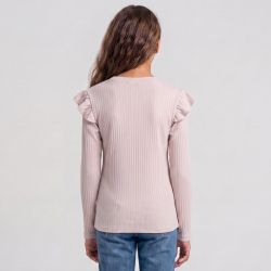 Haut manche longue beige/ noir/ rose p12 4-14 ans Enfant CXL BY CHRISTIAN LACROIX