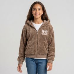 Veste polaire blanc/rose/marron cl279 4-14ans Enfant CXL BY CHRISTIAN LACROIX