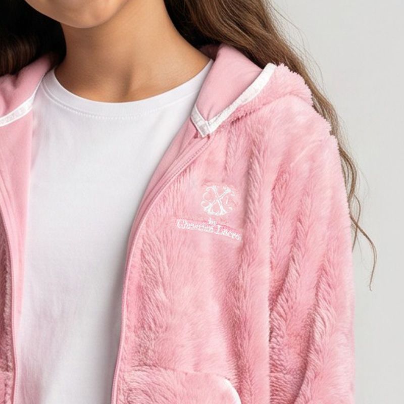 Veste polaire blanc/rose/marron cl277 4-14 ans Enfant CXL BY CHRISTIAN LACROIX