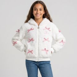 Veste polaire blanc/rose/beigecl278 4-14 ans Enfant CXL BY CHRISTIAN LACROIX