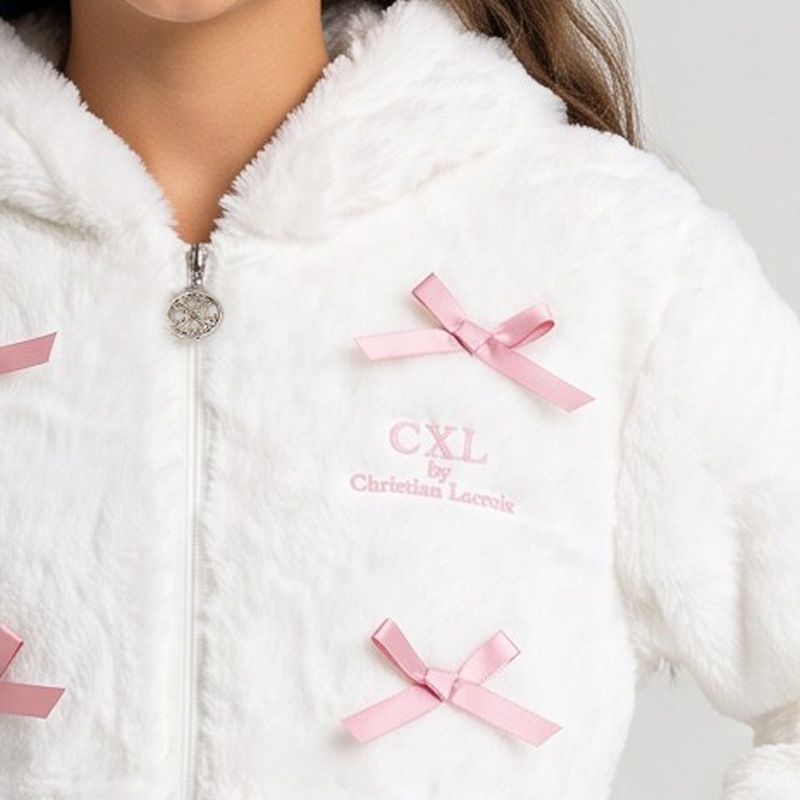 Veste polaire blanc/rose/beigecl278 4-14 ans Enfant CXL BY CHRISTIAN LACROIX