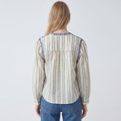 Blouse ecru/bleu brielly b102523d3a Femme LA PETITE ETOILE