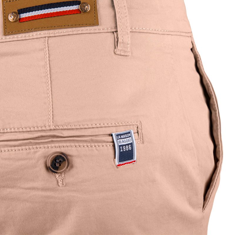 Bermuda chino venili coton stretch fermeture éclair Homme BLAGGIO