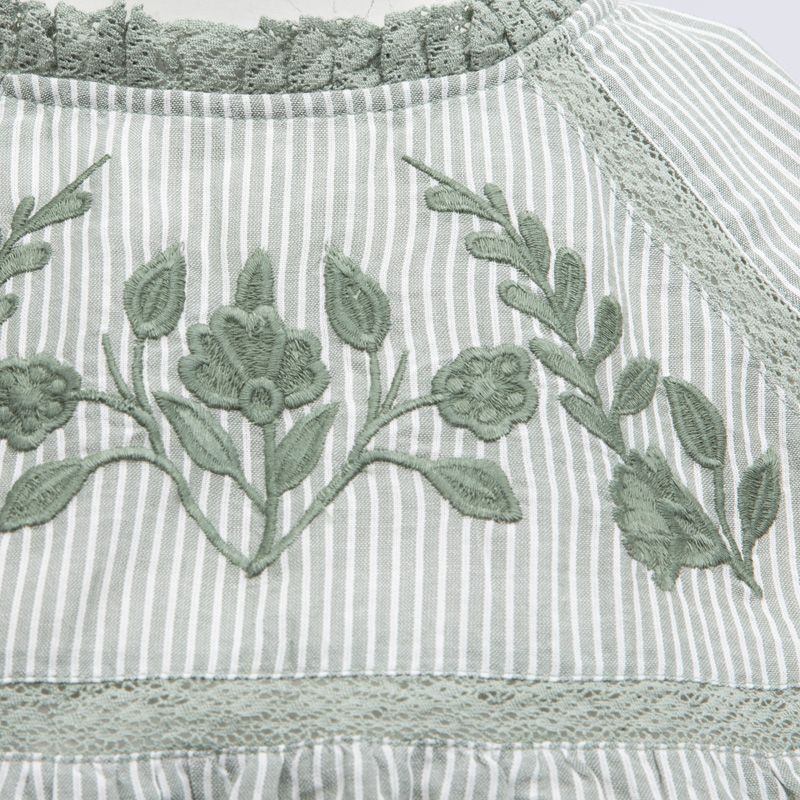 Blouse verte/ecru birtin b102521c0a Femme LA PETITE ETOILE