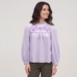 Blouse verte/ecru birtin b102521c0a Femme LA PETITE ETOILE