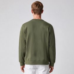 Sweat à col rond coton vert logo brodé Homme LEVI'S