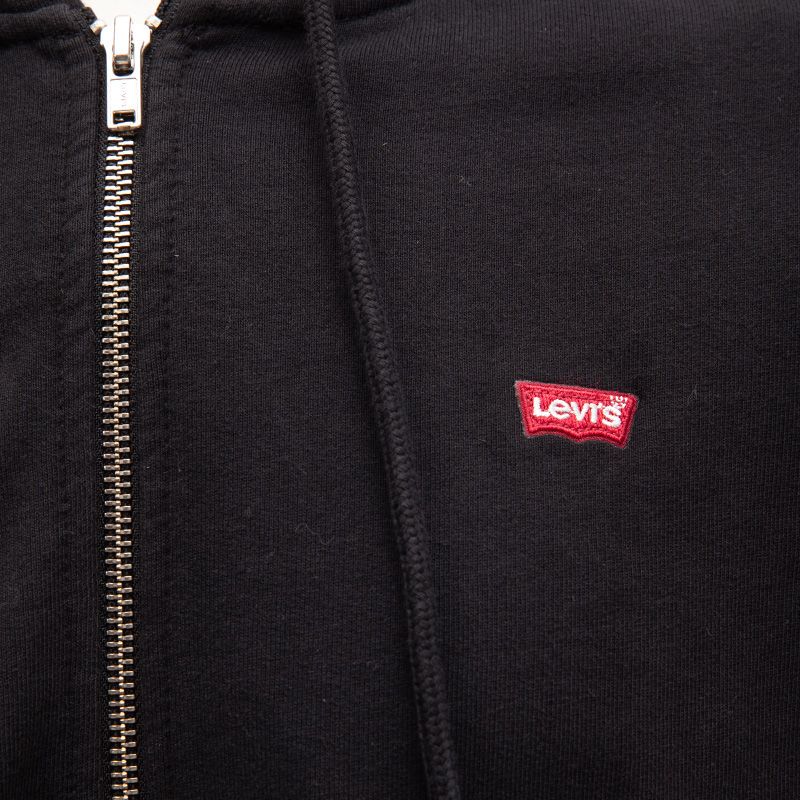 Sweat à capuche bordeaux avec fermeture éclair Homme LEVI'S