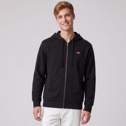 Sweat à capuche bordeaux avec fermeture éclair Homme LEVI'S