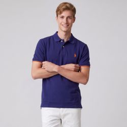 Polo coton violet 61051000 Homme US POLO