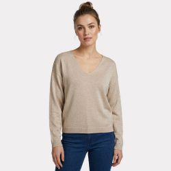Pull col V maille plate regular Femme ONLY