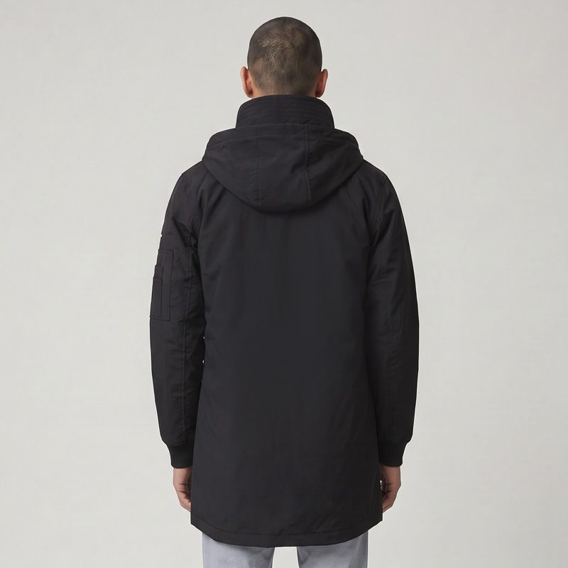 Parka longue noir dwight/black Homme PARAGOOSE