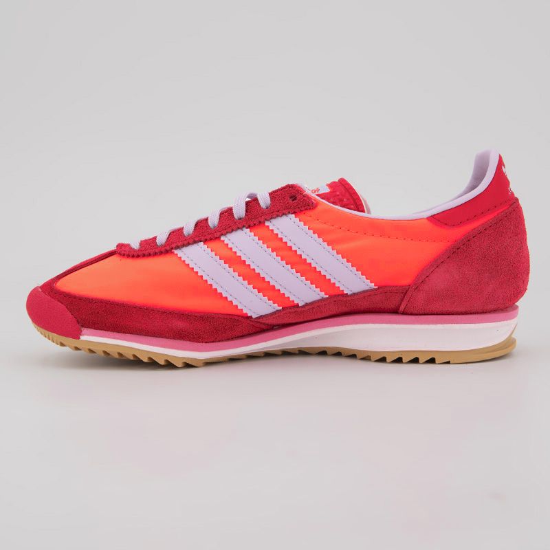 Baskets fluos cuir à bandes avec lacets Femme ADIDAS