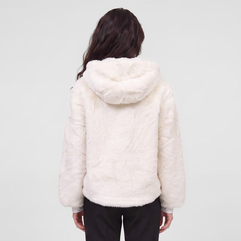 Veste zippee a capuche fourrure wz-03 Femme HERITAGE COUTURE
