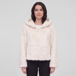 Veste zippee a capuche fourrure wz-03 Femme HERITAGE COUTURE