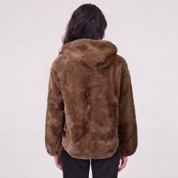 Veste zippee a capuche fourrure wz-03 Femme HERITAGE COUTURE