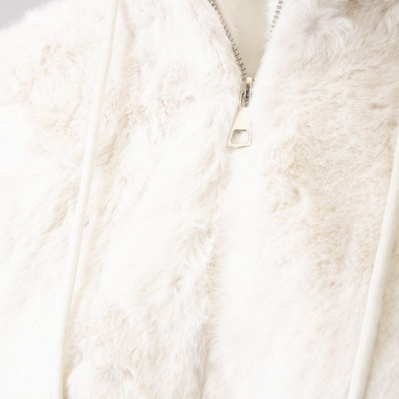 Veste zippe a capuche fourrure wz-08 Femme HERITAGE COUTURE