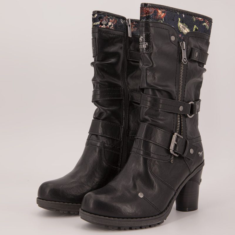 Bottes a talon multi black 15m016201700 t36/41 Femme MUSTANG