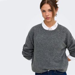 PULL ONLOLIVIA LS DARK GREY MELANGE 15380548 4572
