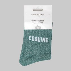 Chaussette sapin coquine a paillette em-ch-xgs2620 Femme EMERAUDE