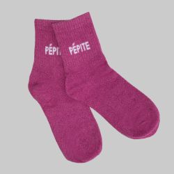Chaussette rose pepite a paillette em-ch-xgs2612 Femme EMERAUDE
