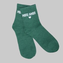 Chaussette vert more amor a paillette em-ch-xgs2608 Femme EMERAUDE