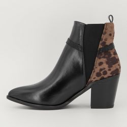 Bottine noir taupe leopard c02t216nrtal01j t36/41 Femme LES PETITES BOMBES