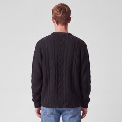 Pull torsade col rond beige pnm-1014-ds Homme PANAME BROTHERS