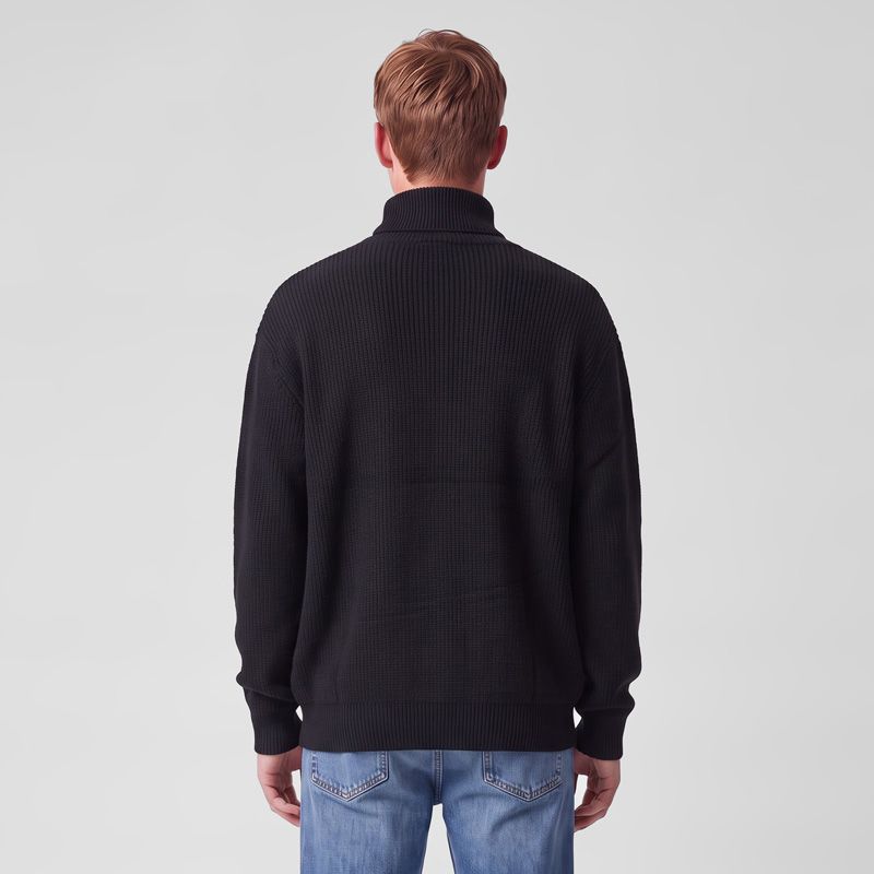 Pull demi zip marine pnm-1040-ds Homme PANAME BROTHERS