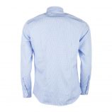 Chemise à carreaux bleus et blanc homme TRUSSARDI marque pas cher prix dégriffés destockage