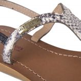 Sandales en cuir imprimé animalier femme BABA LES TROPEZIENNES marque pas cher prix dégriffés destockage