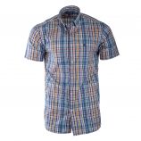 Chemise à carreaux manches courtes homme TED LAPIDUS marque pas cher prix dégriffés destockage