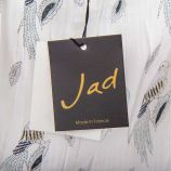 Robe longue fendue imprimés oiseaux femme JAD marque pas cher prix dégriffés destockage