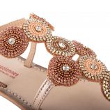 Sandales à entre-doigts en cuir et perles OCHANA femme LES TROPEZIENNES marque pas cher prix dégriffés destockage