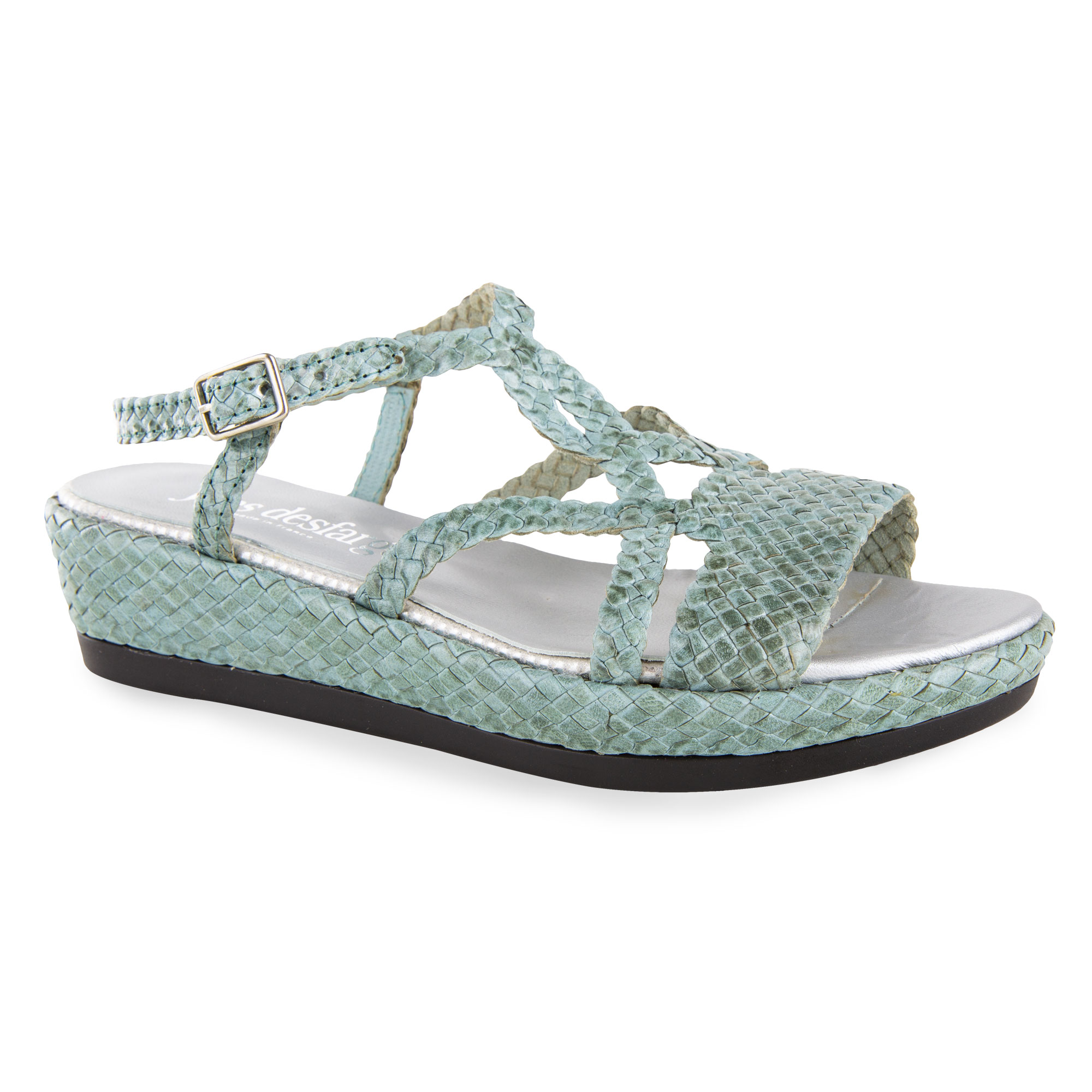 sandales en cuir tressé