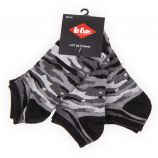Lot de 3 paires de socquettes imprimées camouflage homme LEE COOPER marque pas cher prix dégriffés destockage