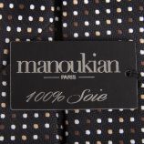 Cravate à rayures et poids 100% soie homme MANOUKIAN marque pas cher prix dégriffés destockage