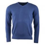 Pull laine cachemire col V coudières Homme Real Cashmere
