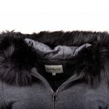 Manteau gris à capuche col fourrure femme Best Mountain marque pas cher prix dégriffés destockage
