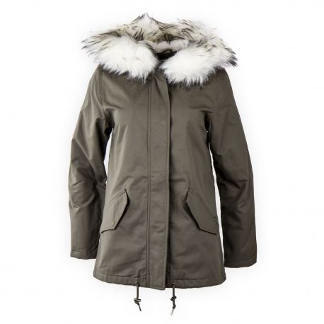 Parka capuche fourrée LJK Panther Femme BRAVE SOUL à prix Manteau parka femme pas cher