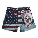 Boxer imprimé bull dog drapeau américain Garçon CAMPS UNITED marque pas cher prix dégriffés destockage