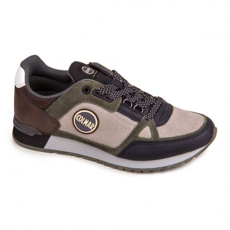Baskets en cuir tricolores Homme Travis Supreme COLMAR à prix