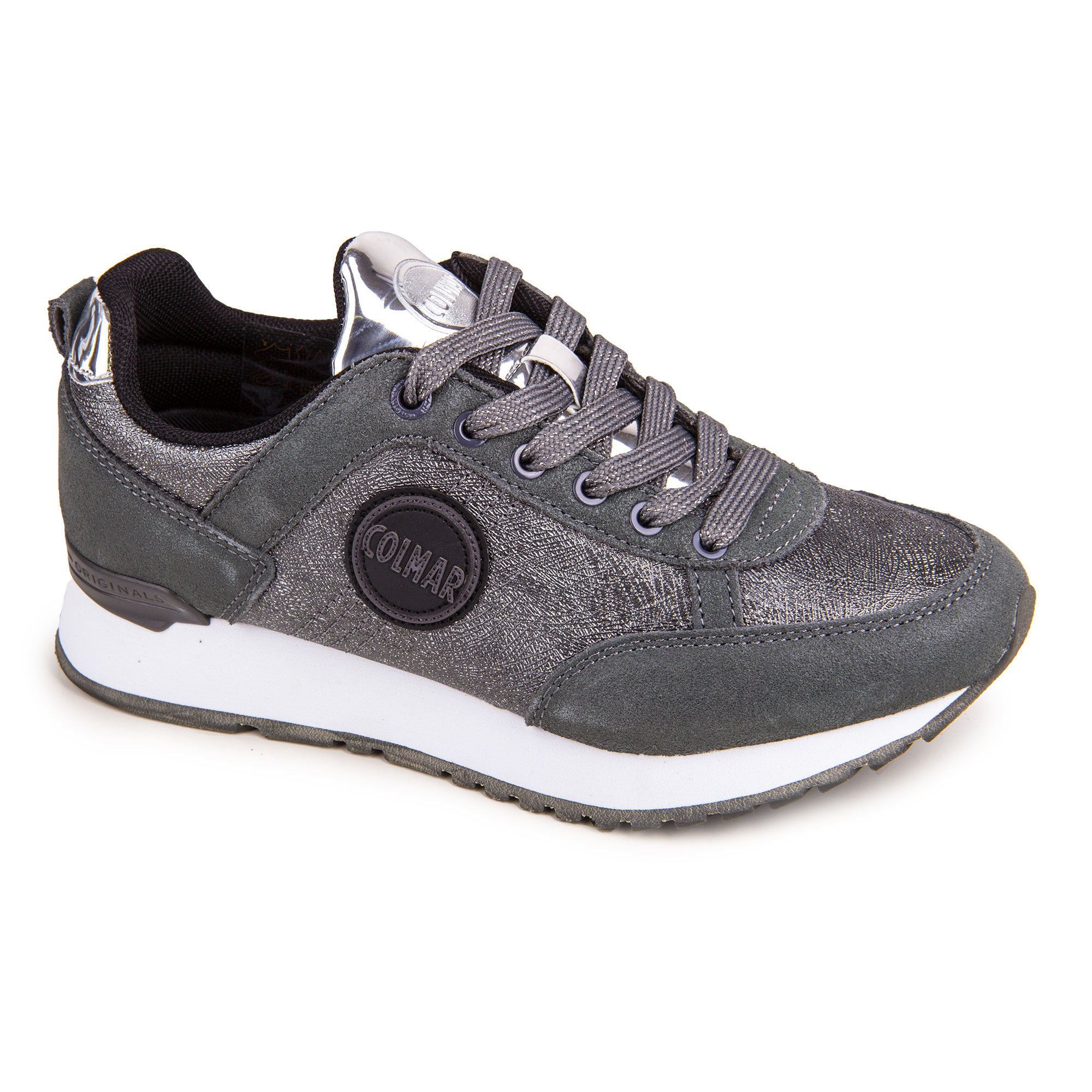 Baskets gris foncé irisé Femme Travis Punk COLMAR à prix dégriffé