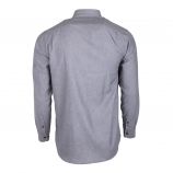 Chemise grise coupe droite manches longues Homme TED LAPIDUS marque pas cher prix dégriffés destockage