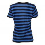Tee-shirt bleu/noir rayé manches courtes Femme AMERICAN VINTAGE marque pas cher prix dégriffés destockage